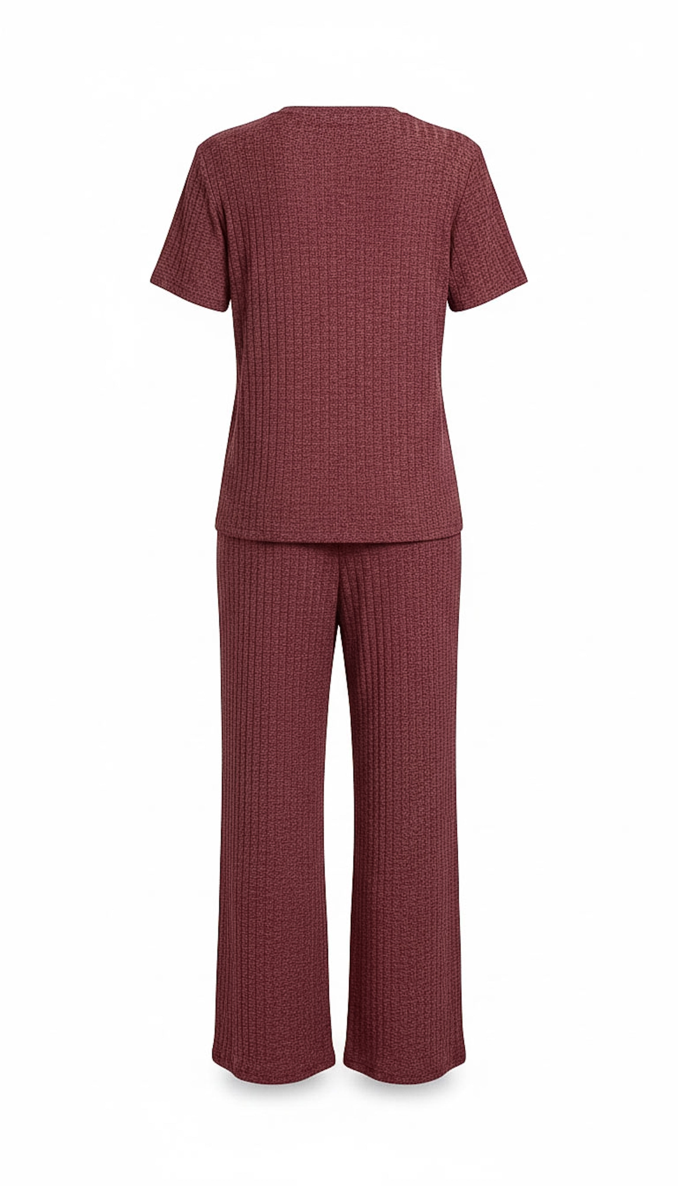Refined Ribbed Knit Two-Piece Lounge Set