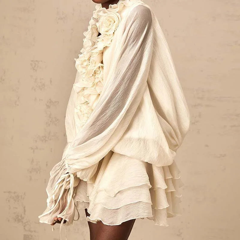 Elegant Flower Patchwork Dress