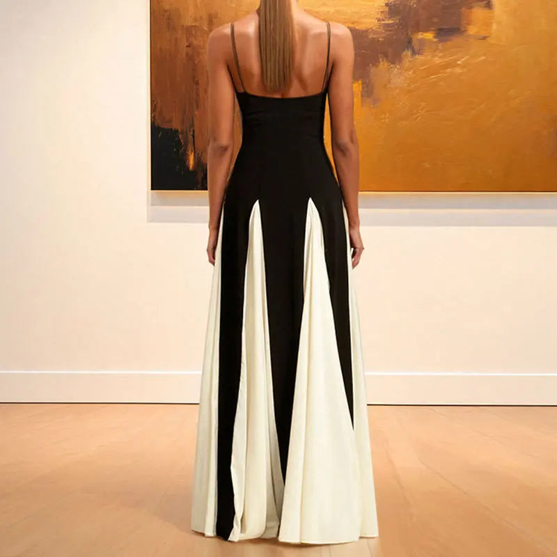 Elegant black and white dress